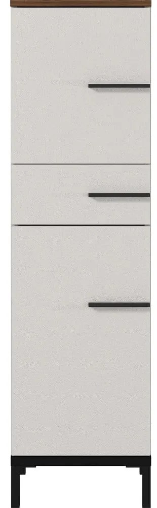 Сив и бежов шкаф за баня от орех 34x123 cm Yonkers - Germania