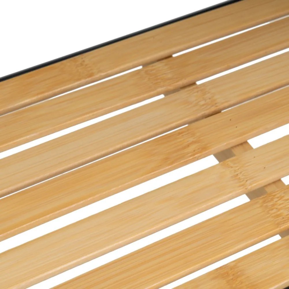 Черен и естествен бамбуков стелаж 41x77 cm – Casa Selección