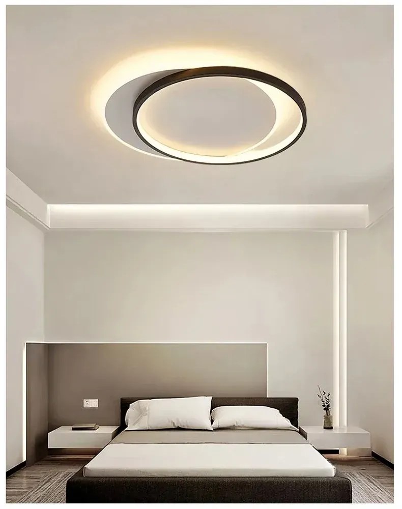 LHJ076-C ЧЕРНА 40 CM LED ТАВАНСКА ЛАМПА