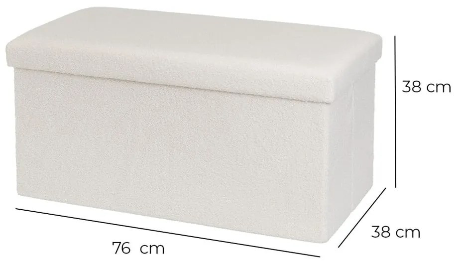 Бяла табуретка от букле Ecru – Casa Selección