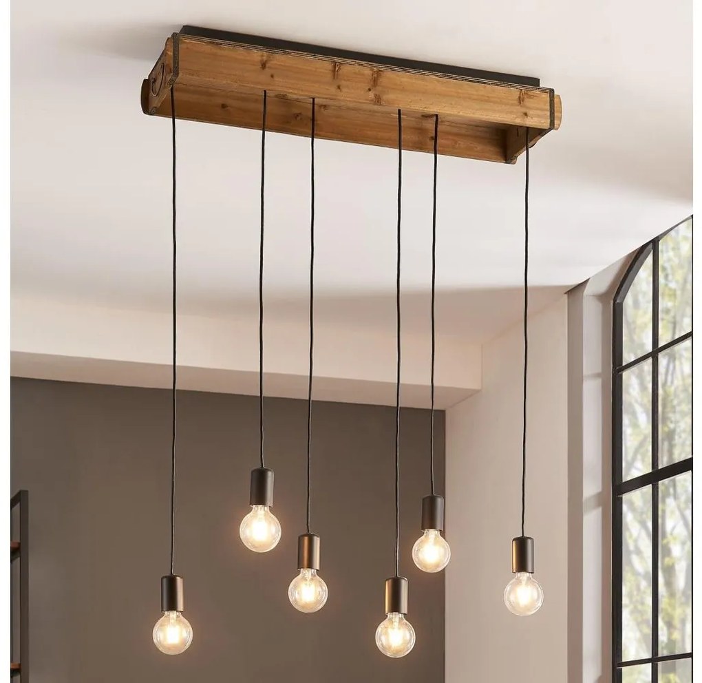 Eglo 43592 - Висящ полилей WOOTTON 6xE27/40W/230V