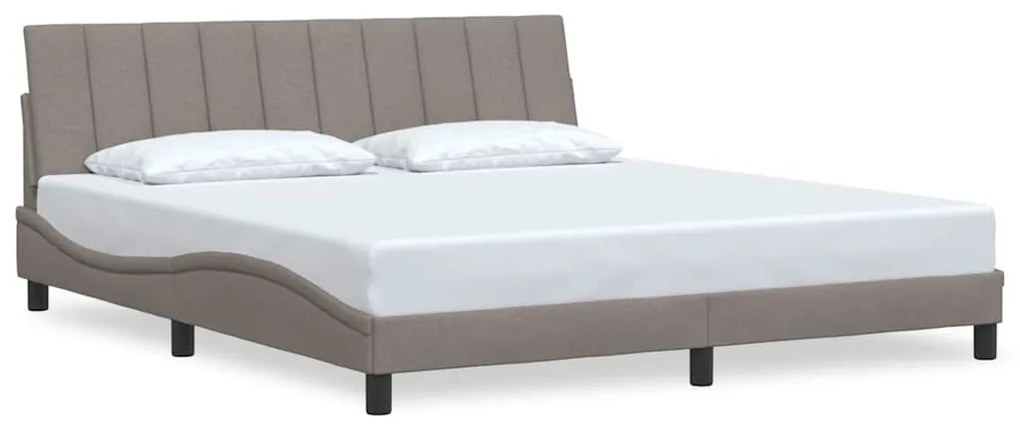 3310409 vidaXL Рамка за легло без матрак Hanko, таупе, 180x200 см плат