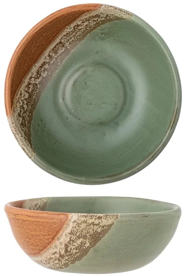 Зелено-оранжева керамична купа 572 ml Paula - Bloomingville