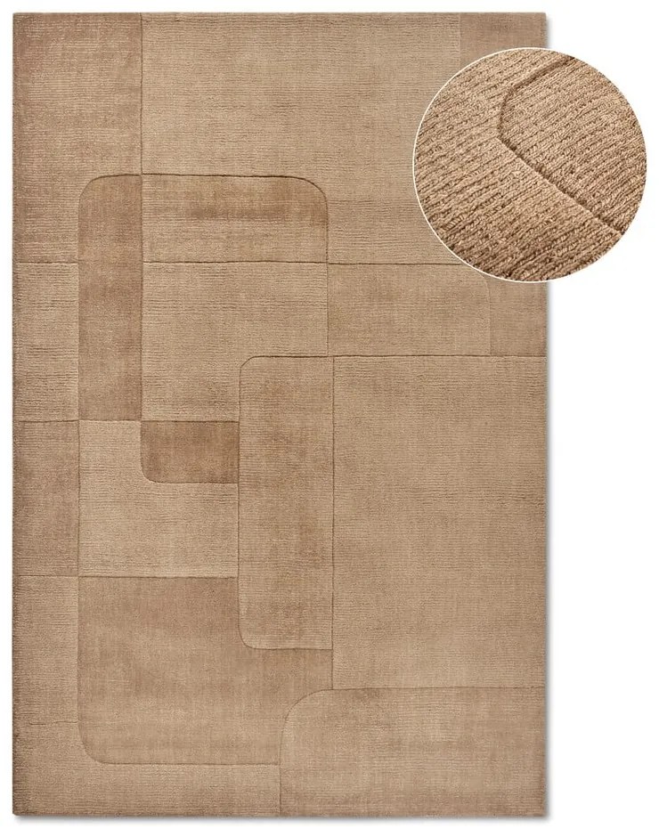 Бежов ръчно изработен вълнен килим 120x170 cm Charlotte – Villeroy&amp;Boch
