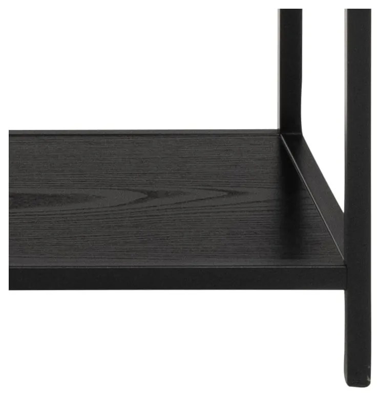 Черна етажерка за книги в декор от ясен 135x150 cm Seaford - Actona