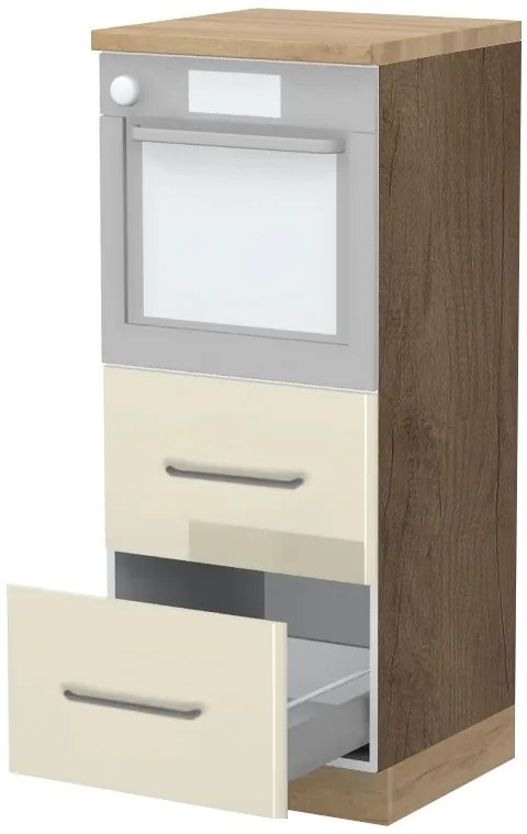 Висок подов шкаф за фурна Modena K14-60-2MB-Fusiko dark - Beige