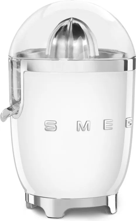 Електрическа цитрус преса Smeg CJF11WHEU, 70 W, Антикапкова система, Противоплъзгаща се основа, Бял