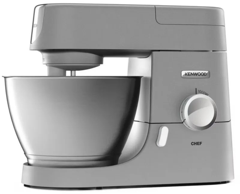 Планетарен миксер Kenwood Chef KVC3100S, 1000W, 4.6 л, 9 скорости, Пулс, Защита от прегряване, Сребрист