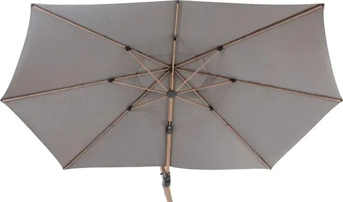 Градински чадър със странична стойка Hesperide Tikeo, Накланящ се, Цвят Платина, 4.2x3 m