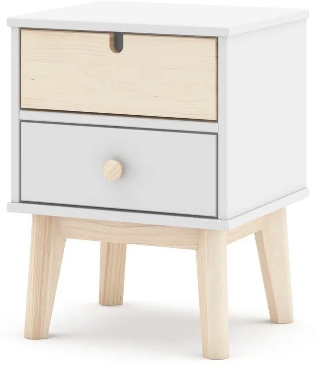 Бяло детско нощно шкафче Estefania - Marckeric