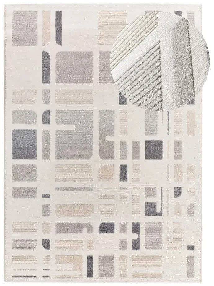 Килим в светлосиво и слонова кост 160x230 cm Flora – Universal