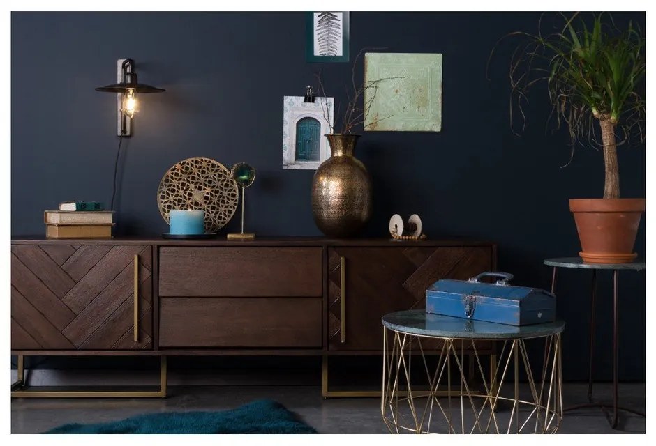 Масичка за кафе с мраморен плот , ⌀ 51 cm Boss - Dutchbone