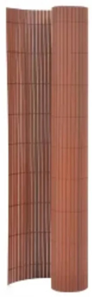 317154 vidaXL Двустранна градинска ограда, 110x300 см, кафява