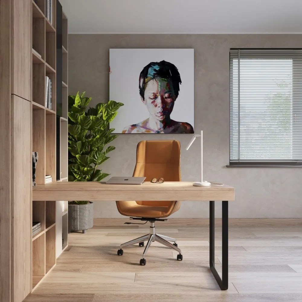 Бяла настолна лампа (височина 43 cm) Fideus – Sollux