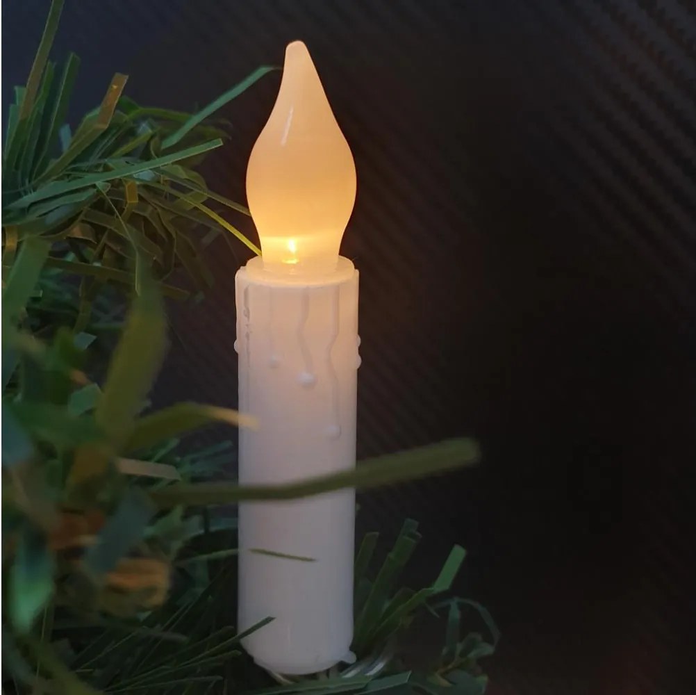 LED декоративна гирлянда, 10xLED/2xAA, 1,65 m, топло бяло, свещи