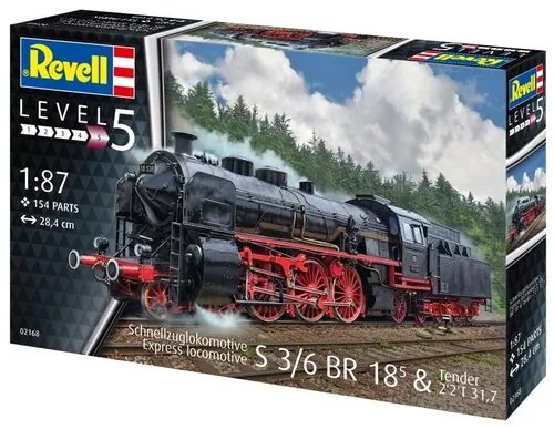 Сглобяем модел, Revell, Експресен локомотив S3/6 BR18 с тендер, 154 части