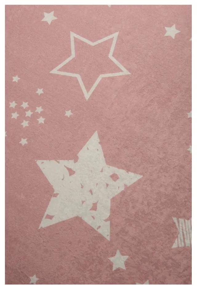 Детски килим Розов , 100 x 160 cm Stars - Conceptum Hypnose