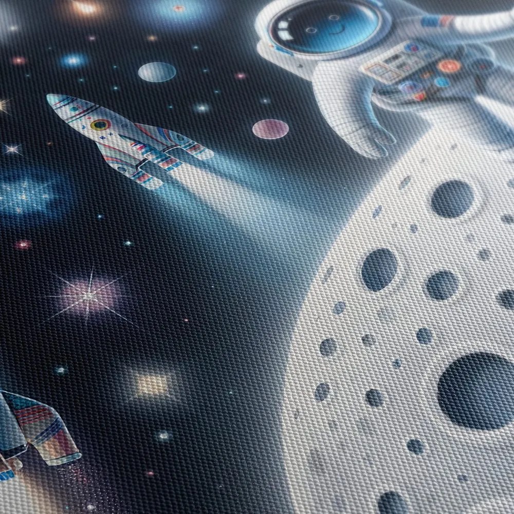 Картина на платно – Детски астронавт на Луната