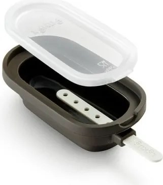 Комплект от 4 форми за сладолед на клечка Lekue 1009044, 350 мл, -20°C / +100°C, Капачета, Сив