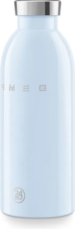 Термо бутилка SMEG Clima 50's Style WBF01PB, 500 мл, Херметично затваряне, Двустенна, Неръждаема стомана 18/8, Син