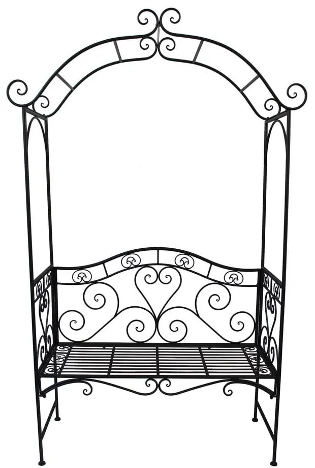 Черна метална градинска пейка Colima – Garden Pleasure