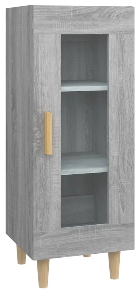 817427 vidaXL Сайдборд, сив сонома, 34,5x34x90 см, инженерно дърво