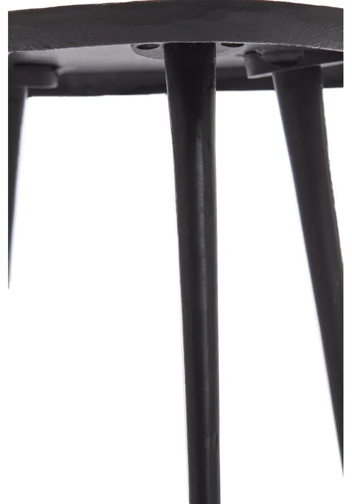 Черна метална масичка за кафе 53x64 cm Puno – Light & Living