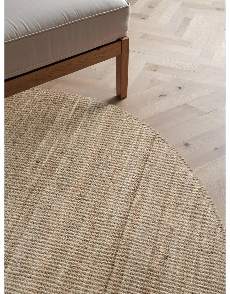 Кръгъл килим от юта в кафяво-сив цвят ø 200 cm Bouclé Jaipur – Hanse Home