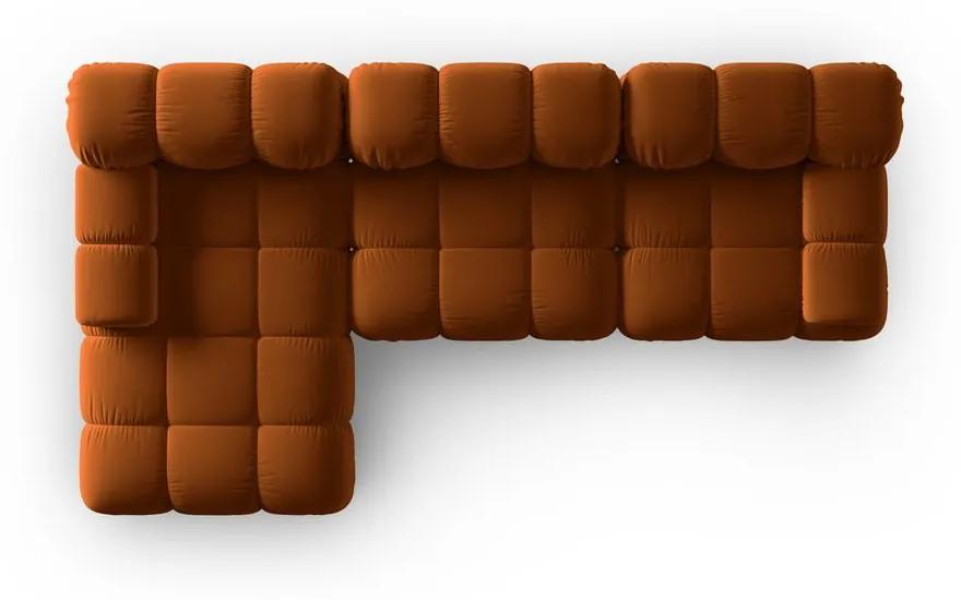 Оранжев кадифен диван 285 cm Bellis - Micadoni Home