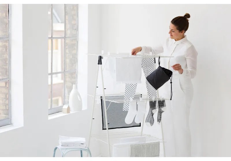 Простор "кула" Brabantia 90300184, 23 м, Лесно сгъване, Регулируем, Бял