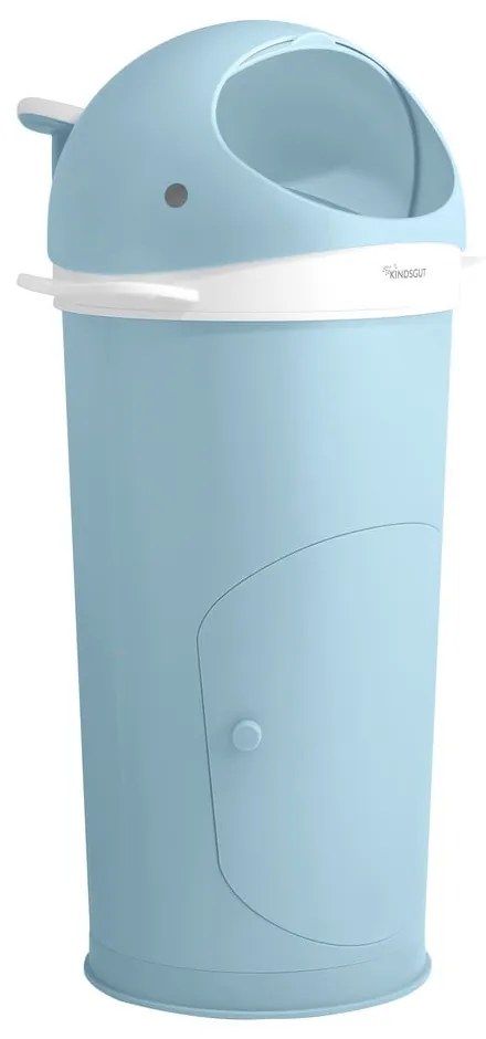 Светлосиньо пластмасово кошче за пелени 25 l Whale – Kindsgut
