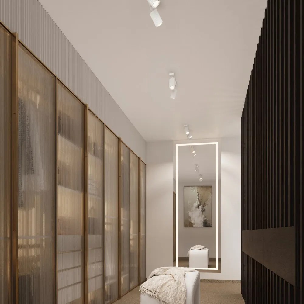 Бял прожектор 6,5x30 cm Gleam – Sollux