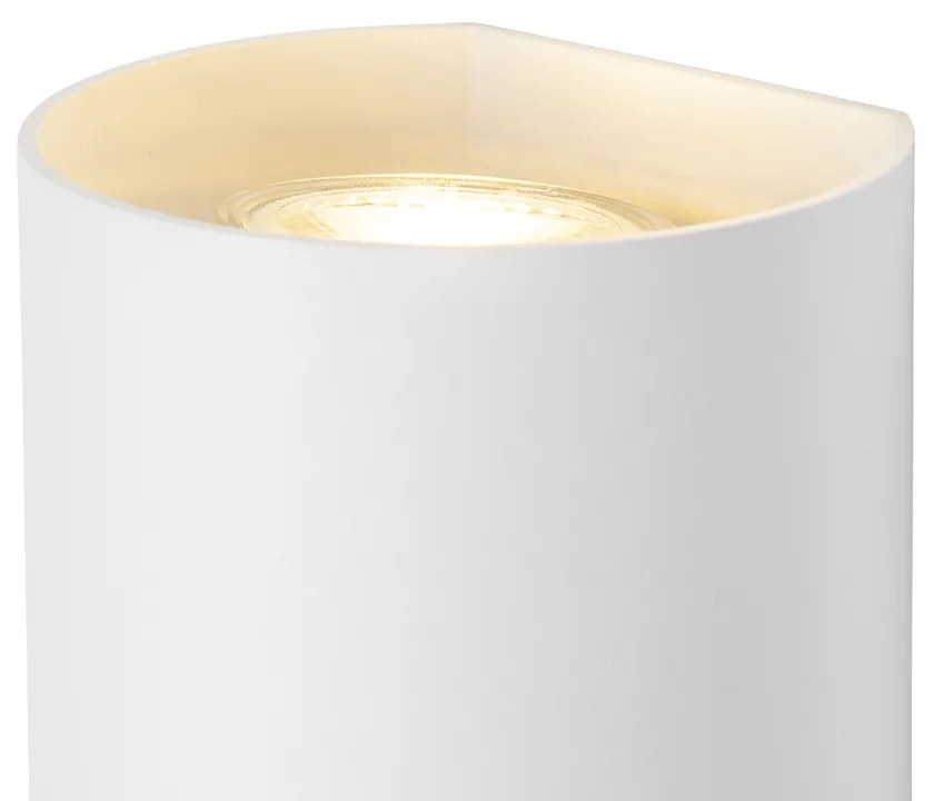 Интелигентна стенна лампа бяла кръгла с 2 Wifi GU10 - Sabbir