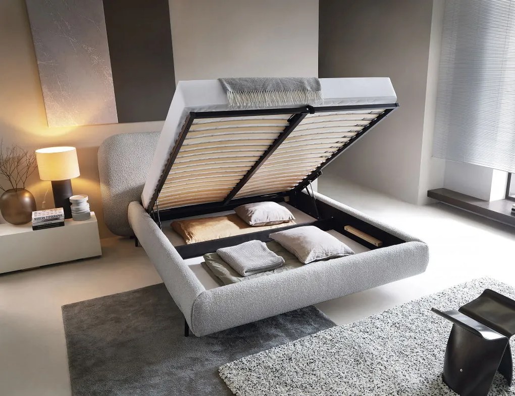 Облечено легло Prius-140 x 200-Светло сиво светло