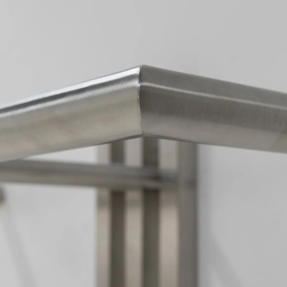 Метална стенна закачалка в сребрист цвят 65 cm Senza – Spinder Design