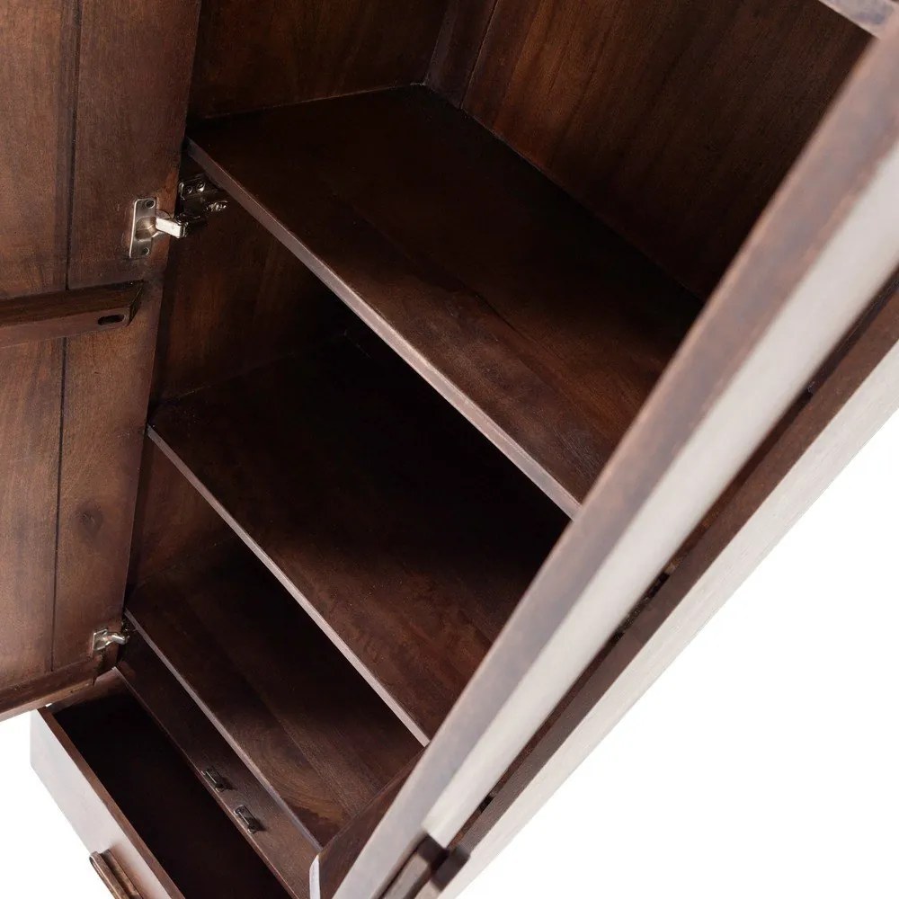 Шкафче от масивно манго в тъмно естествен цвят 60x200x35 cm Liya – WOOOD