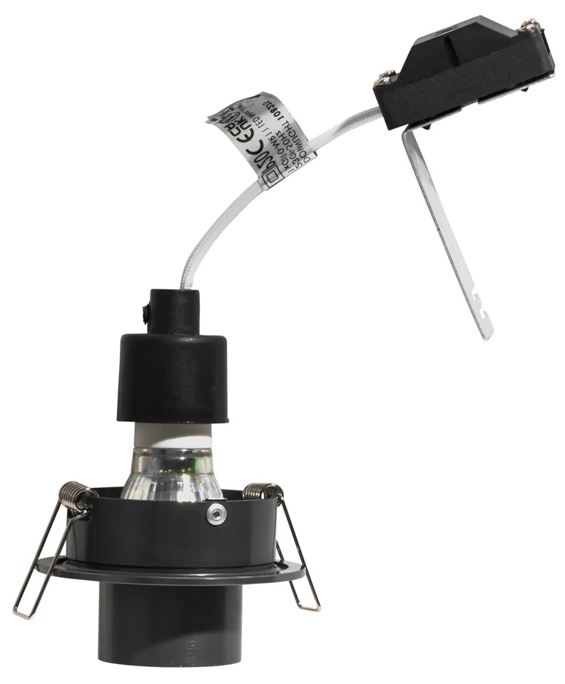 Комплект от 6 вградени спота Gunmetal GU10 35mm кръгли с наклон - Installa