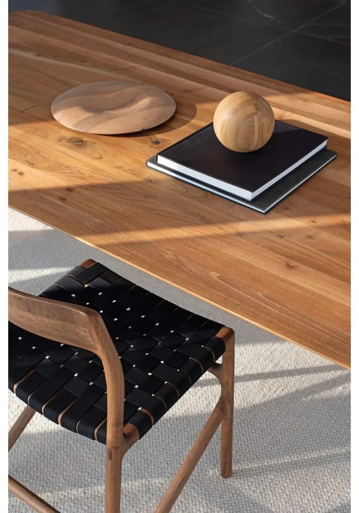 Трапезен стол в черен и кафяв цвят Fawn – Gazzda