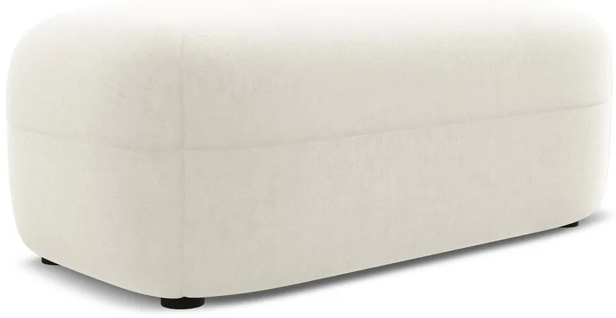 Бяла кадифена табуретка Moana – Makamii