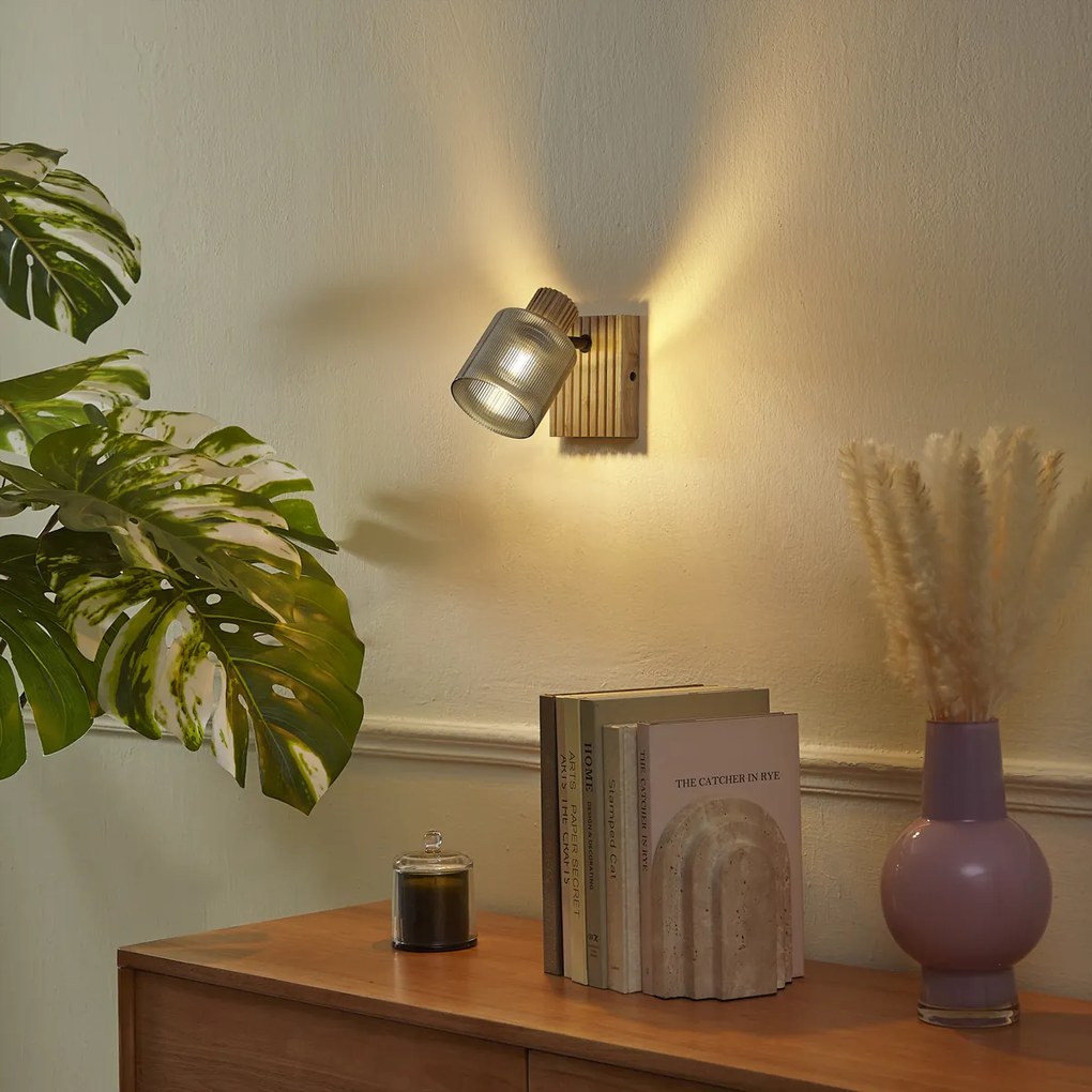 Интелигентен прожектор дърво с опушено стъкло, въртящ се и накланящ се, включително Wifi G45 - Gracy