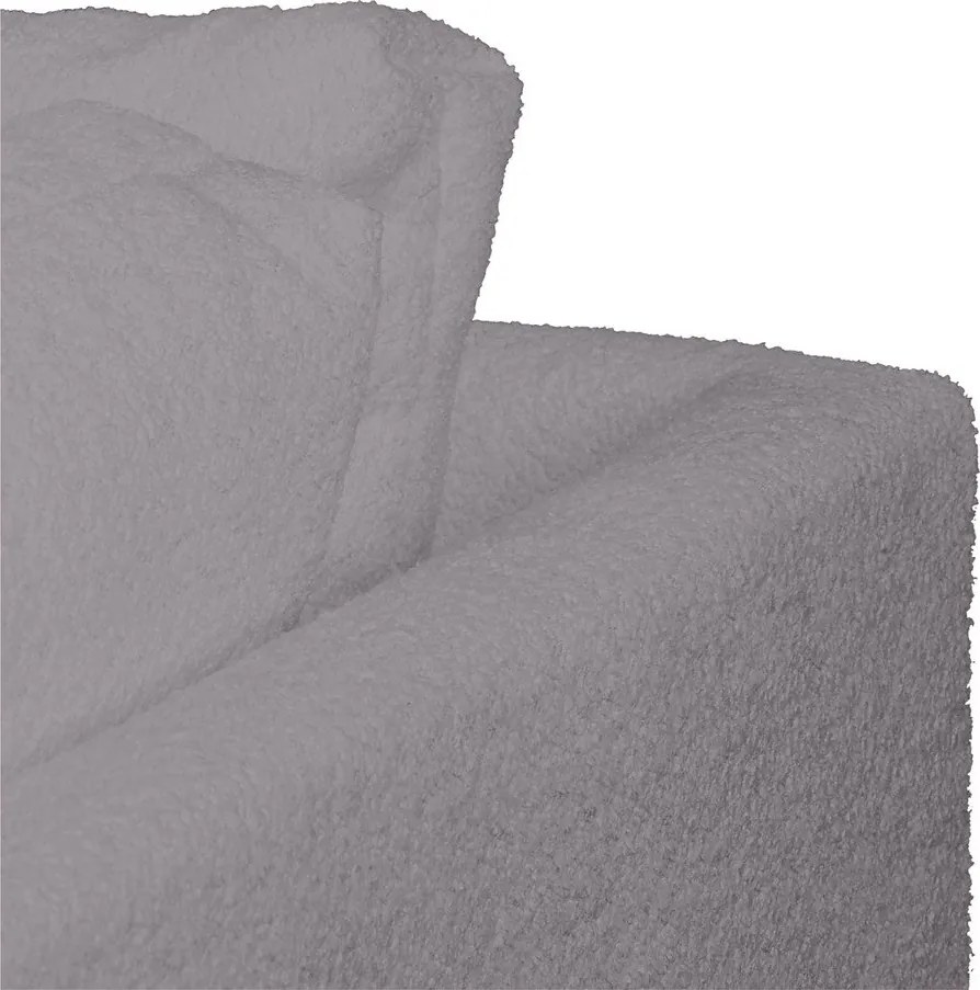 Тъмносив ъглов диван от плат букле (десен ъгъл) Ariella - Ropez