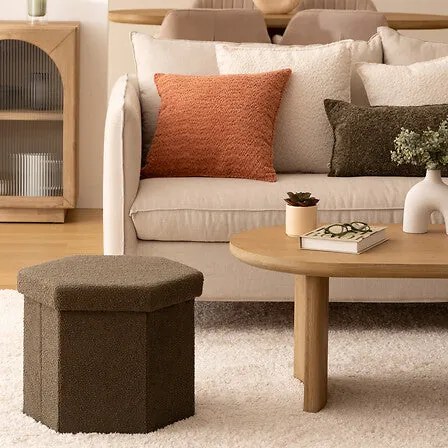 Пуф със съхранение atmosphera Jako, Букле, Сгъваем - Каки