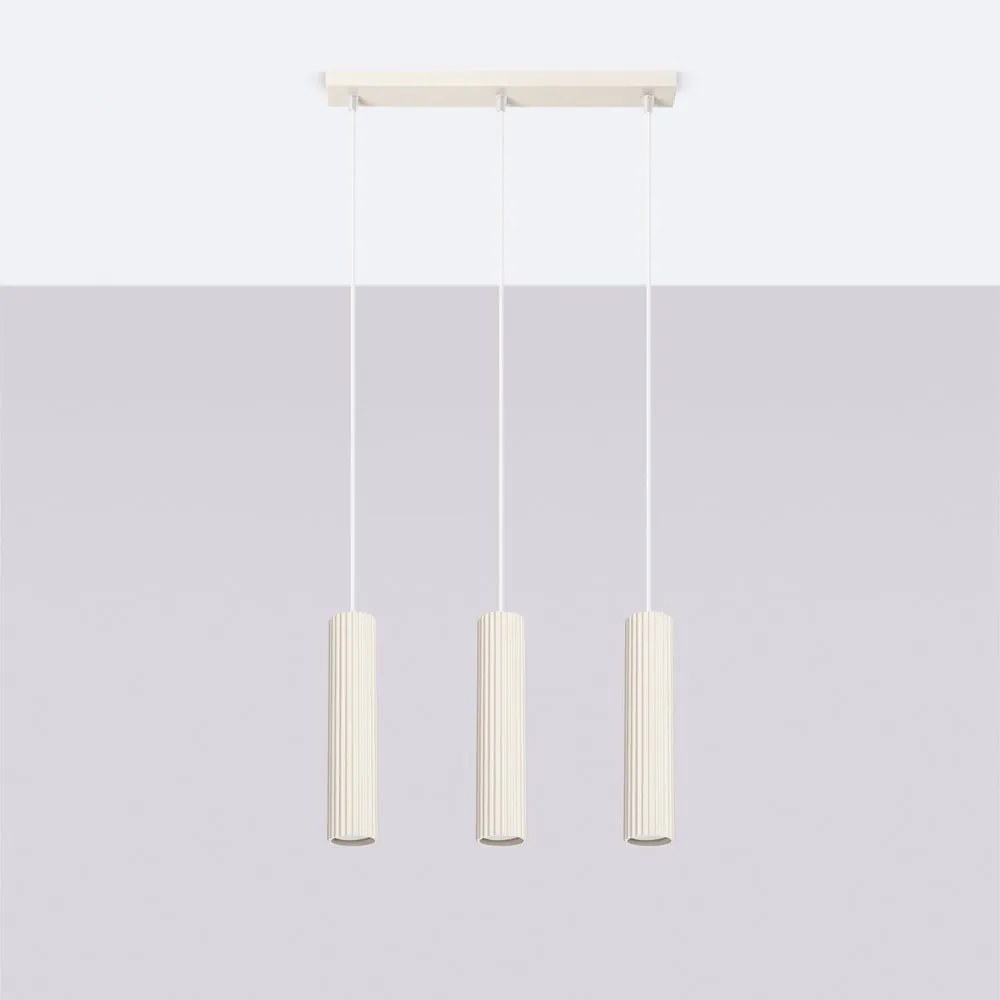 Кремаво висящо осветително тяло Gleam – Sollux