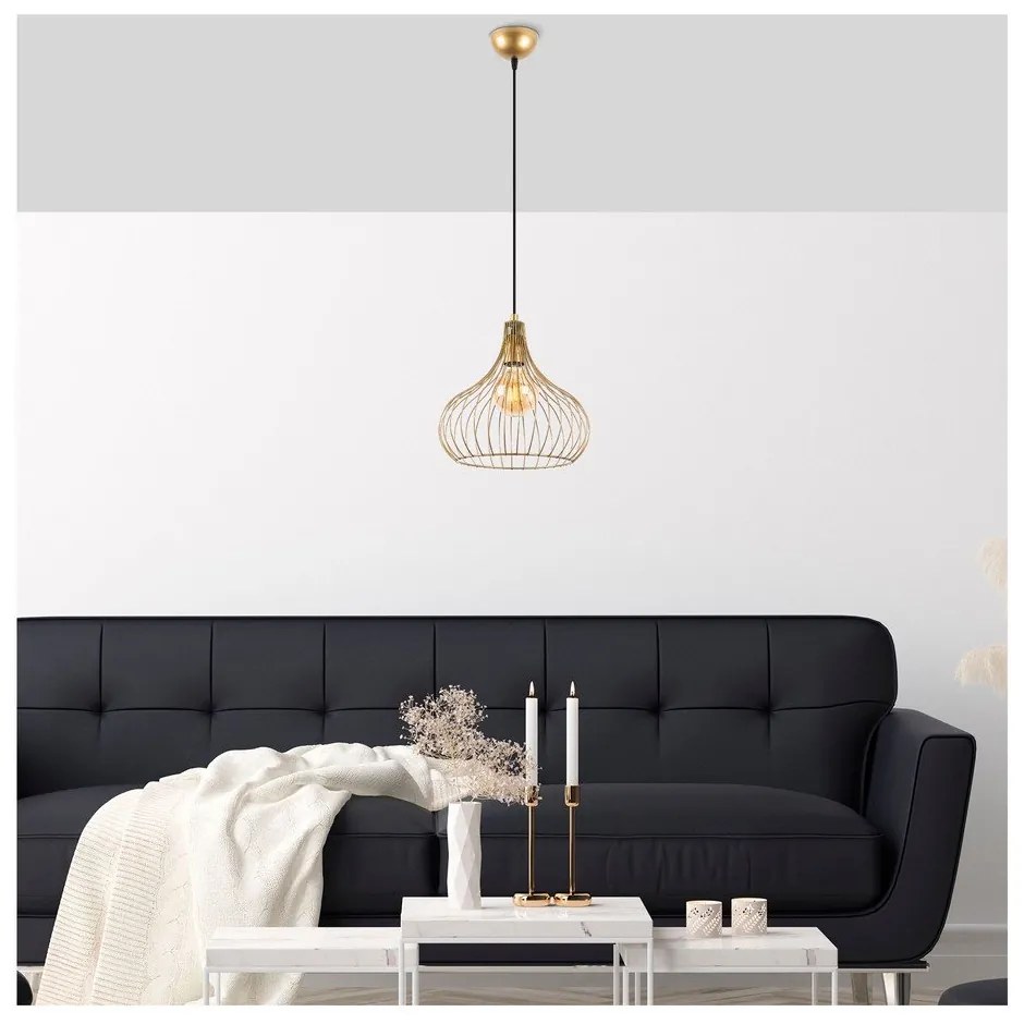 Висящо осветително тяло с метален абажур ø 22 cm Teldemia – Opviq lights