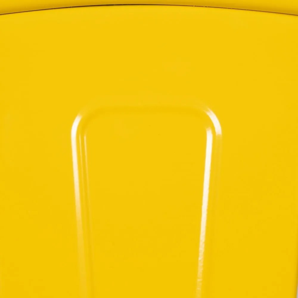 Жълти метални трапезни столове в комплект от 2 бр. – Ixia