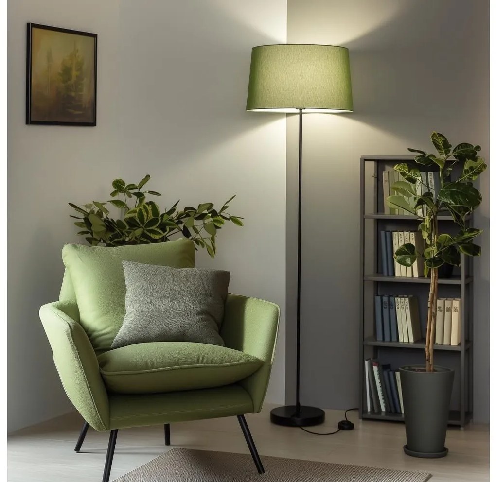 Brilagi - LED подова лампа CERIA 1xE27/40W/230V, диаметър 45 см, зелена/черна