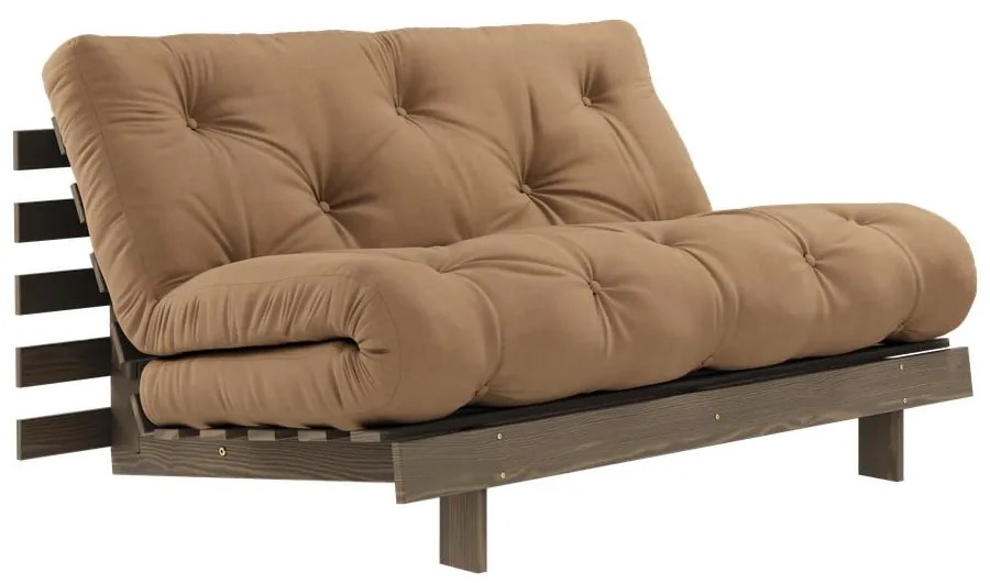 Светлокафяв разтегателен диван 140 cm Roots - Karup Design