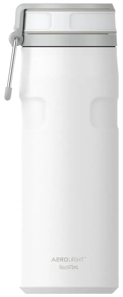 Бял термос от неръждаема стомана 470 ml IceFlow™ Bottle Twist Flip Frost – Stanley