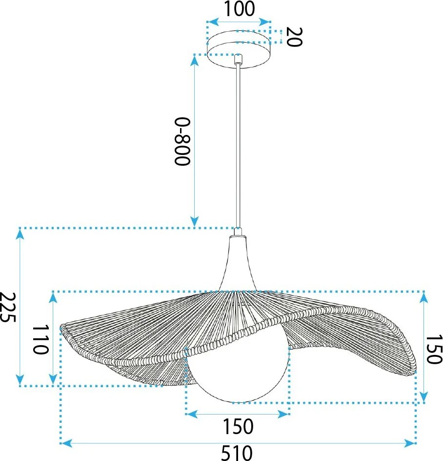 Пендел BOHO APP1932-1CP 50CM