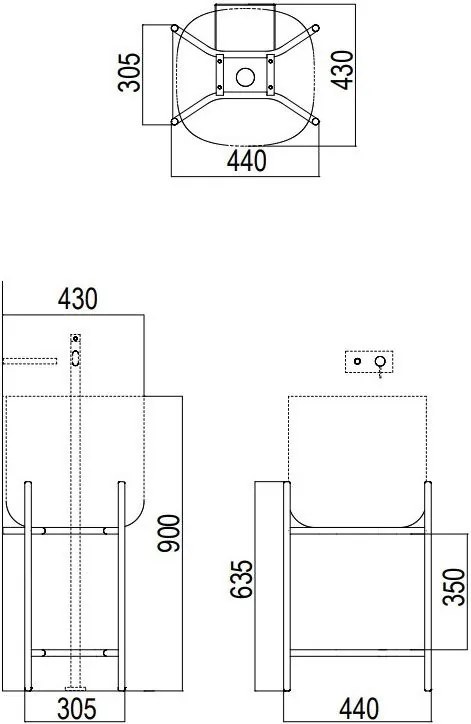 Комплект за баня Laila 2701-NROP с чекмедже 2711-89 Scarabeo